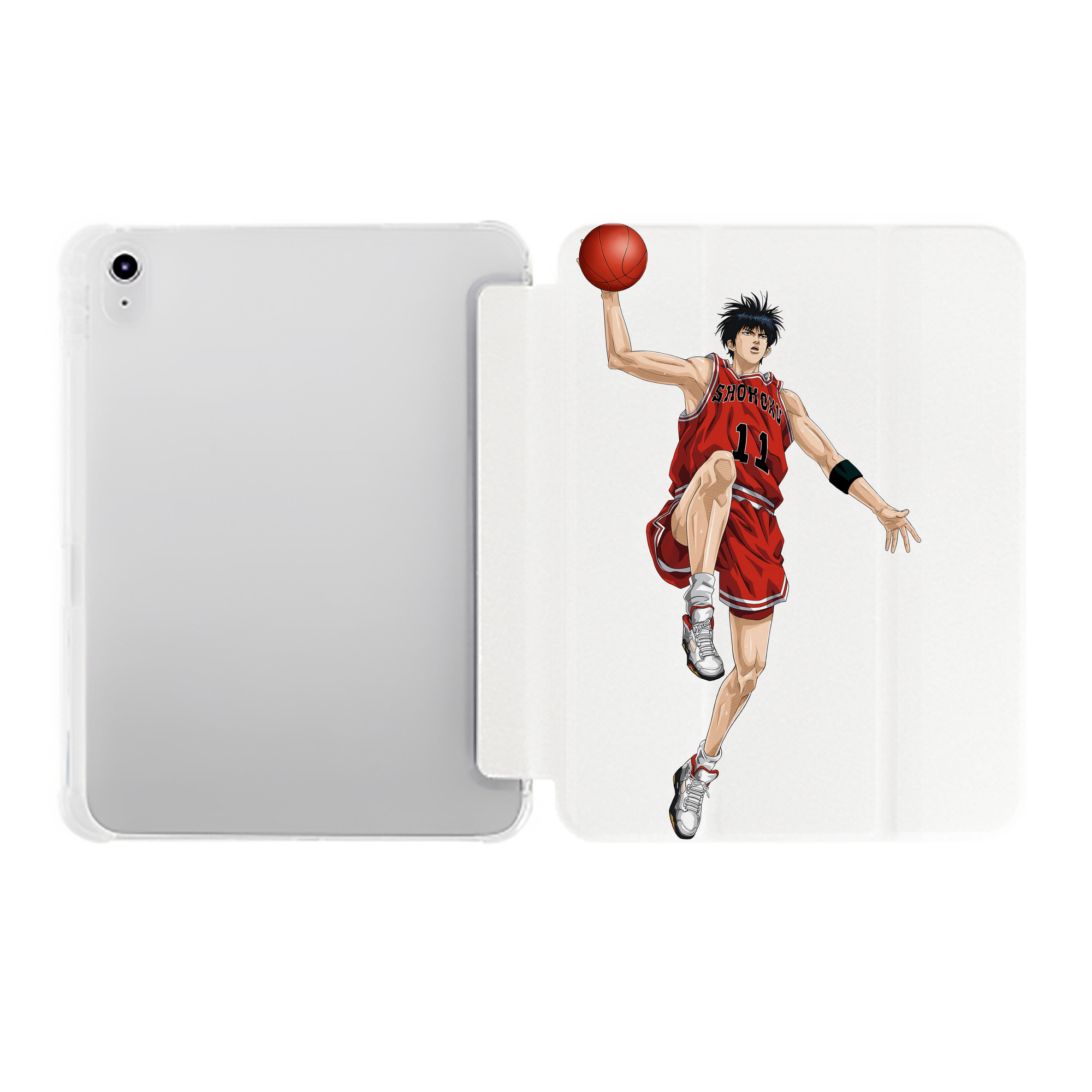 （画像用） SLAM DUNK／スラムダンク IPad ケース ペン収納付き 三つ折りスタンド PUレザー×シリコン 対応機種9.5/10.5/10.9インチ
